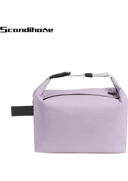 Taşınabilir Öğle Çantası Kadın Yalıtımlı Termal Öğle Yemeği Kutusu Soğutucu Çanak Çantası Gıda Çantası Taşıyıcı Ofis Okulu Seyahat Piknik Rolor: Mor (Yurt Dışından)