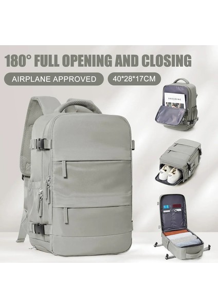 Kadın Erkekler El Bagaj Sırt Çantası Iş Dizüstü Çantası Kolej Seyahat Sırt Çantası Su Geçirmez Kabin Sırt Çantası Wizzair 40X30X20COLOR: Gri 1 (Yurt Dışından)