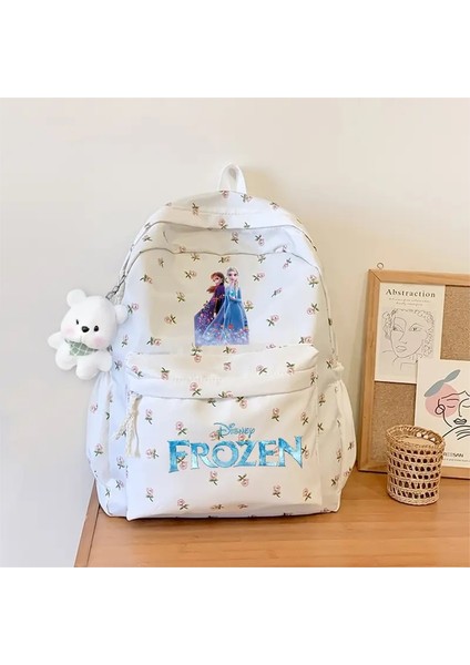 Frozen Anna Öğrenci Okulu Backpack Kore Versiyonu Çiçek Teslim Torbaları Genç Kızlar Kitap Çantası Ortaokul Sırt Çantası Seyahat Bagcolor: 032 (Yurt Dışından)