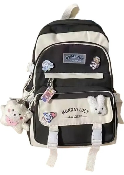 Genç Kızlar ve Kidscolor Için Zarif Naylon Sırt Çantası Okul Çantası Kitap Çantası: Mor Için (Yurt Dışından)