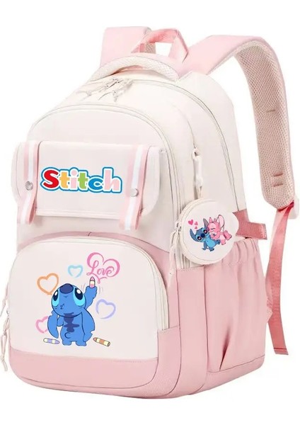 Dikiş Sırt Çantası Popüler Çocuk Teenger Schoolbag Büyük Moda Öğrencisi Pembe Mavi Kitap Çantası Kız Seyahat Kırılcak Hediyesi Para Çantası Rengi: 006 (Yurt Dışından)