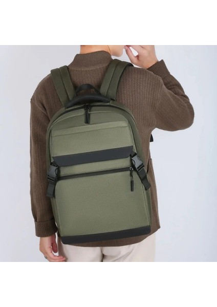 Koreli - Erkekler Için Stil Sırt Çantaları. Bunlar, Iş Seyahati, Su Geçirmez ve Can Ho Renk Için Uygun Çift Omuz Çantalarıdır: Yeşil/boyut: 15 Inç (Yurt Dışından)