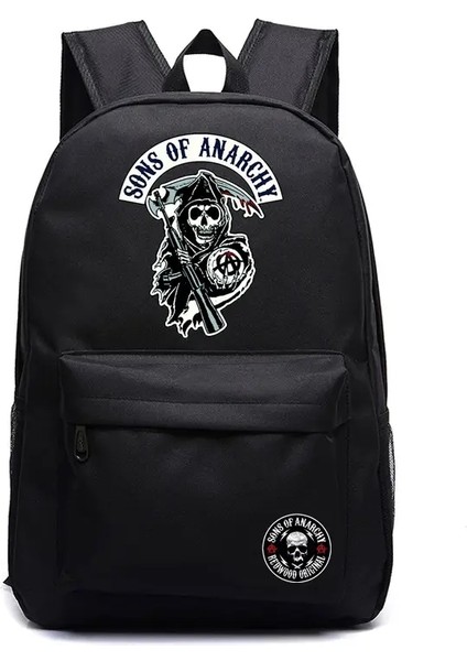Anarşi Okul Çantası Oğulları Erkekler Baskı Kaliforniya Back Pack Anime Moda Sırt Çantası Öğrencileri Kızlar Için Çanta Kızlar: Siyah 05 (Yurt Dışından)