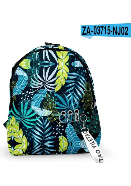 Trendy Popüler Yaprak Desen Sırt Çantaları Erkekler/kızlar Öğrenci Okul Çantaları 3D Baskı Anahtarları Oxford Su Geçirmez Sevimli Küçük Sırt Çantaları Renk: 3D (Yurt Dışından)