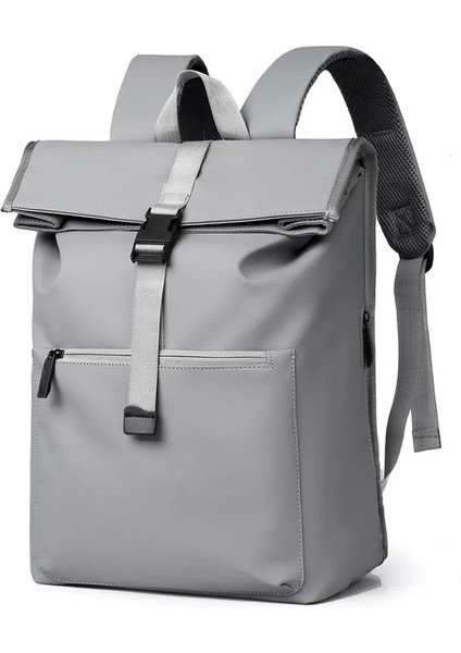 Erkekler Işletme Sırt Çantası Moda Yüksek Kaliteli Bagpack Büyük Kapasiteli Çok Fonksiyonlu Dizüstü Dizüstü Çantalar Eğlence Düz Renk Okul Çantası Renk: Açık Gri (Yurt Dışından)