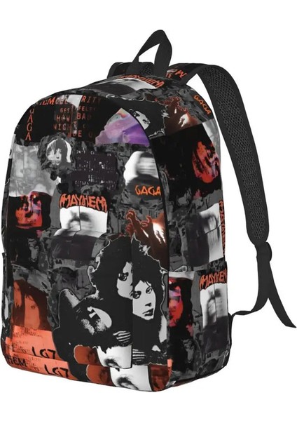 Mayhem Albüm Lady Gaga Teenage Sırt Çantası Dalı Lise Iş Müziği Erkekler Için Gündüz Paketi Kadın Dizüstü Bilgisayar Tuval Çantaları Renk: 3/boyut: S 30X14X40 cm (Yurt Dışından)