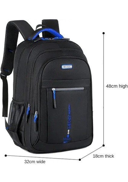 Erkekler Sırt Çantası Oxford Business Bilgisayar Torbası Su Geçirmez Backpack Leisure Seyahat Sırt Çantası Lise Öğrenci Adam Renk Için Sırt Çantası: Blue-A (Yurt Dışından)