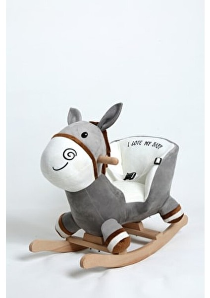 Peluş Eşek Sallanan Oyuncak Yumuşak Oturma Alanı 0-24 Ay Bebekler İçin indirimleri