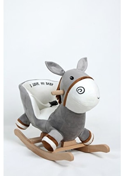 Peluş Eşek Sallanan Oyuncak Yumuşak Oturma Alanı 0-24 Ay Bebekler İçin