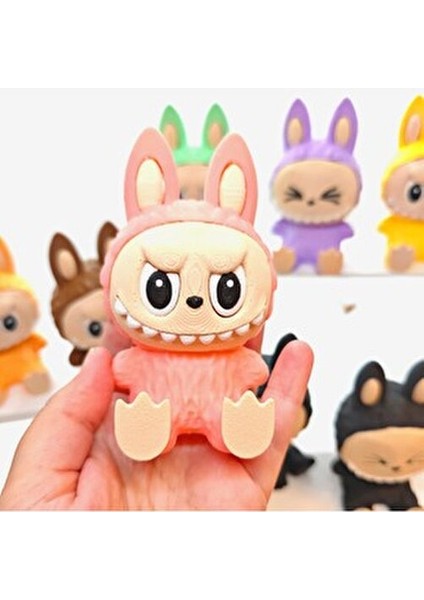 Renkli Labubu Figür Adventure Time Temalı Sevimli Oyuncak 1 Adet Rastgele Gönderim