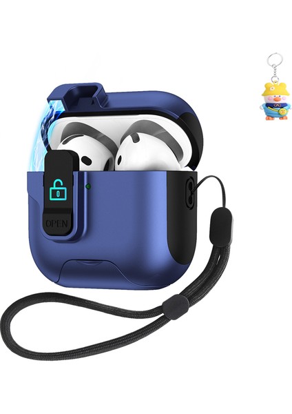 Apple Airpods Bluetooth Kulaklık Koruyucu Kılıfı Airpods 4. Nesil Hepsi Bir Arada Asılı Kulaklık Kutusu (Yurt Dışından)