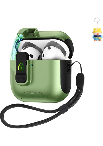 Apple Airpods Bluetooth Kulaklık Koruyucu Kılıfı Airpods 4. Nesil Hepsi Bir Arada Asılı Kulaklık Kutusu (Yurt Dışından)