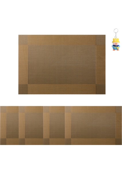 Çerçeve Tipi Teslin Pvc Temizlenmesi Kolay Avrupa Tarzıısıyalıtım Paspasıüst Düzey Otel Ev Yemek Masa Paspası Batıyemek Paspası Masaüstü 6 Adet (Yurt Dışından)