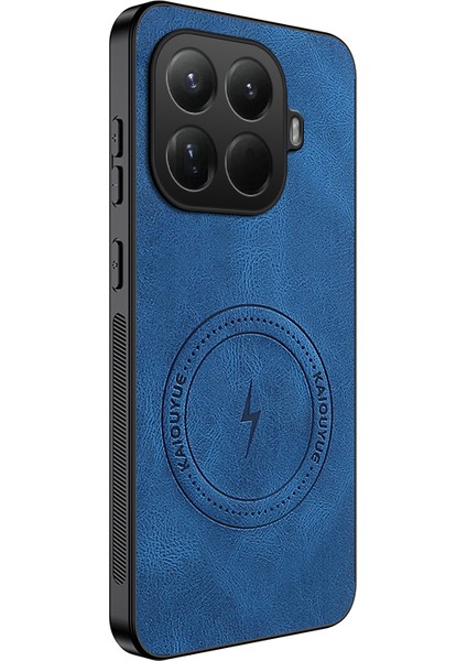 Xiaomi 15T Pro Manyetik Kılıf Nappa Doku Pc Tpu Telefon Kılıfı (Yurt Dışından)