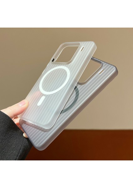 Xiaomi 15 Oluklu Doku Sert Pc Telefon Kılıfı Magsafe ile Uyumlu (Yurt Dışından) modelleri