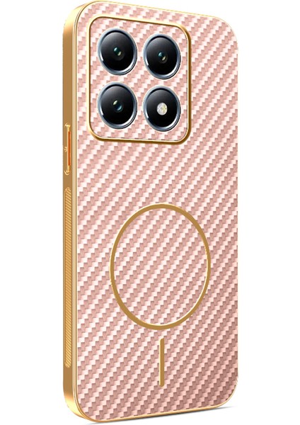 Xiaomi 14T Pro Telefon Kılıfı Karbon Fiber Dokulu Elektrokaplamalı Tpu Arka Kapak (Yurt Dışından)