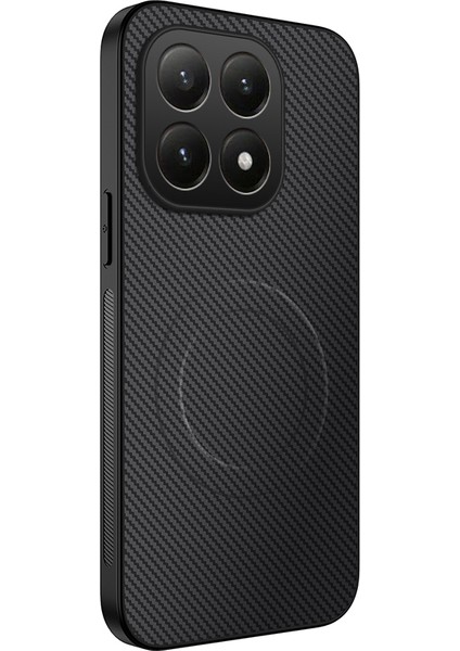 Xiaomi 15T Karbon Fiber Dokulu Pc Tpu Telefon Kılıfı Magsafe ile Uyumlu (Yurt Dışından)