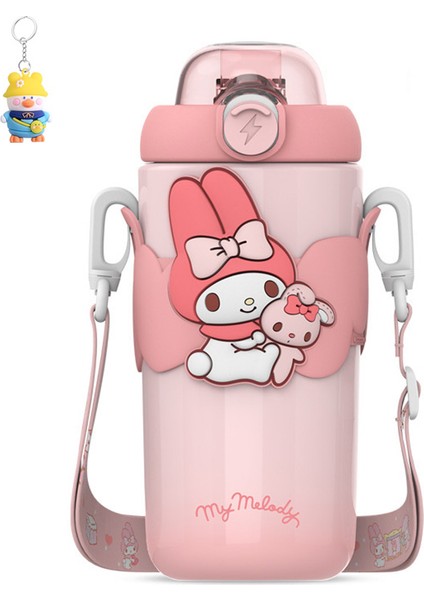 Sanrio Kulomi Çocuk Termos Bardağı Öğrenci Kız Çilek Ayı Pipetli Su Bardağı Sevimli Kız Bardağı (Yurt Dışından)
