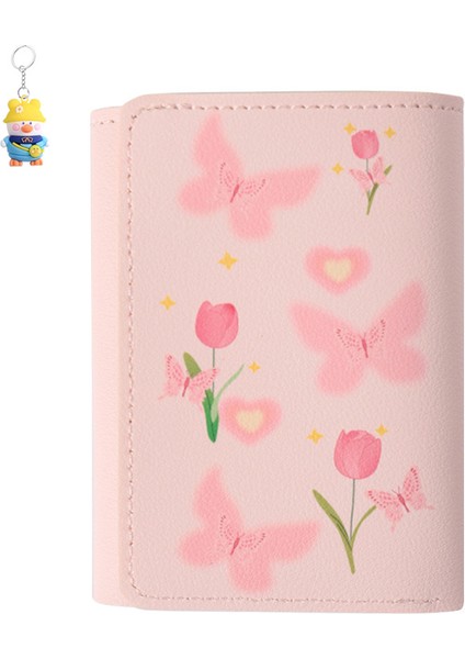 Kısa Üç Katlı Cüzdan Çok Fonksiyonlu Para Cüzdanı Kimlik Yuvası Kart Tutucu (Yurt Dışından)