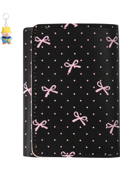 Kısa Üç Katlı Cüzdan Çok Fonksiyonlu Para Cüzdanı Kimlik Yuvası Kart Tutucu (Yurt Dışından)