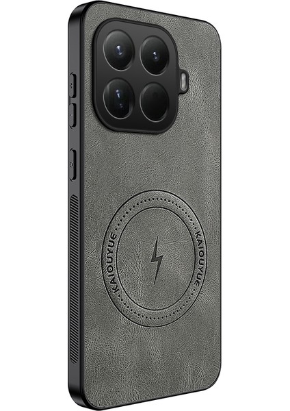 Xiaomi 15T Pro Manyetik Kılıf Nappa Doku PC TPU Telefon Kılıfı (Yurt Dışından)