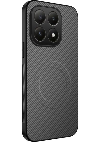 Xiaomi 15T Karbon Fiber Dokulu Pc Tpu Telefon Kılıfı Magsafe ile Uyumlu (Yurt Dışından)