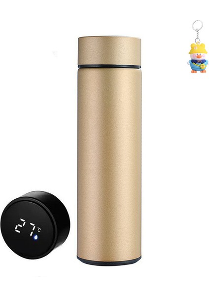 Akıllı Sıcaklık Ölçümü 304 Paslanmaz Çelik Termos Bardak Taşınabilir Su Şişesi (Yurt Dışından)