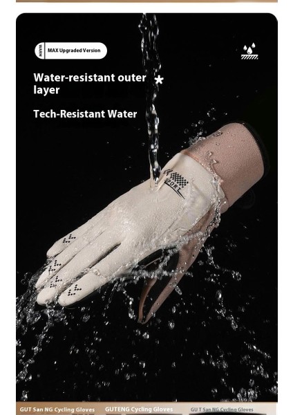 Kadın Ince Kış De Kadife Su Geçirmez Yastıklı Soğuk Aşınmaya Dalı Dokunmatik Ekran Kayak Sporları Binicilik Elnleri (Yurt Dışından) fırsatları