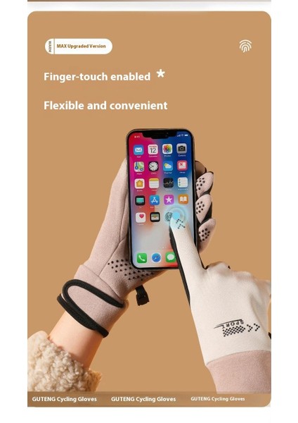 Kadın Ince Kış De Kadife Su Geçirmez Yastıklı Soğuk Aşınmaya Dalı Dokunmatik Ekran Kayak Sporları Binicilik Elnleri (Yurt Dışından) indirimleri