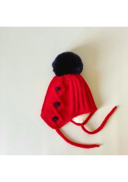 Sonbahar ve Kış Çocuk Sıcak Şapka Atkı Iki Parçalı Çocuk Örgü Şapka (Yurt Dışından)