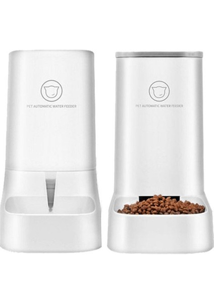 2 Parçalı Otomatik Evcil Hayvan Yemek ve Su Kabı Seti (Yurt Dışından)