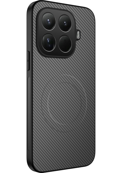 Xiaomi 15T Pro Karbon Fiber Dokulu PC TPU Telefon Kılıfı MagSafe ile Uyumlu (Yurt Dışından)