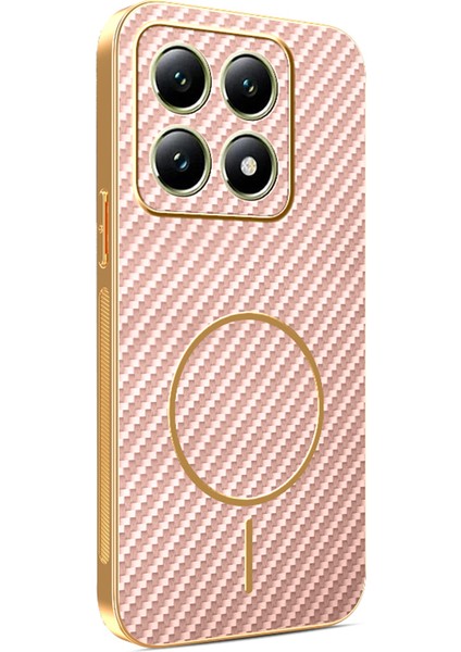 Xiaomi 14T Telefon Kılıfı Karbon Fiber Dokulu Elektrokaplamalı Tpu Arka Kapak (Yurt Dışından)