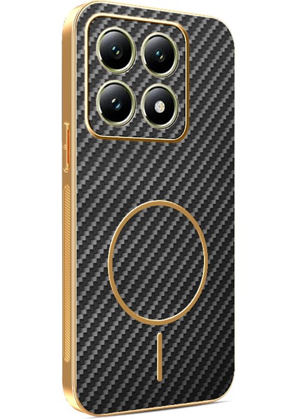 Xiaomi 14T Telefon Kılıfı Karbon Fiber Dokulu Elektrokaplamalı Tpu Arka Kapak (Yurt Dışından)