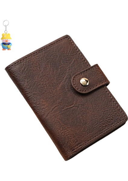 Erkek Cüzdan Çok Fonksiyonlu Pliseli Kısa Cüzdan Küçük Cüzdan Kart Tutucu (Yurt Dışından)