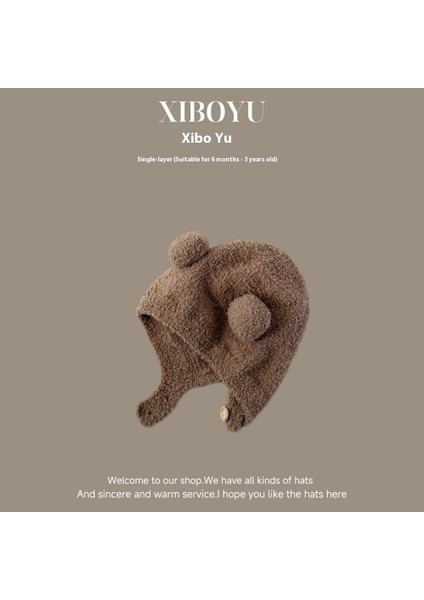 Sonbahar ve Kış Erkek ve Kız Çocuk Kulak Koruması Süper Sevimli Mika Serisi Çizgi Film Çocuk Sıcak Şapka (Yurt Dışından)