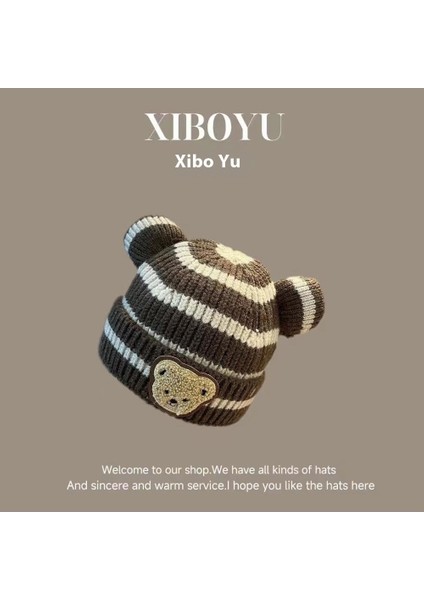 Sonbahar ve Kış Erkek ve Kız Çocuk Kulak Koruması Süper Sevimli Mika Serisi Çizgi Film Çocuk Sıcak Şapka (Yurt Dışından)