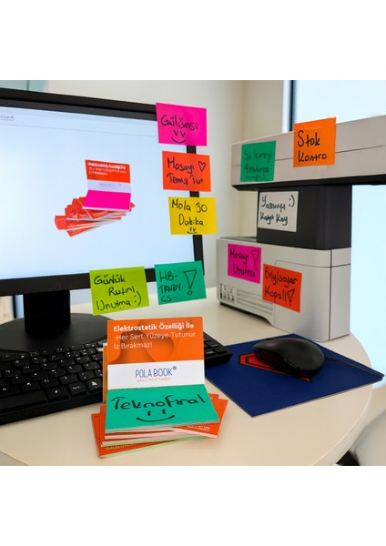 Elektrostatik Beyaz Akıllı Not Kağıdı 7X10CM - 50 Sayfa indirimleri