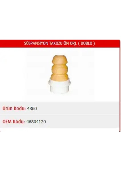 M4360 On Suspansiyon Takozu 46804120