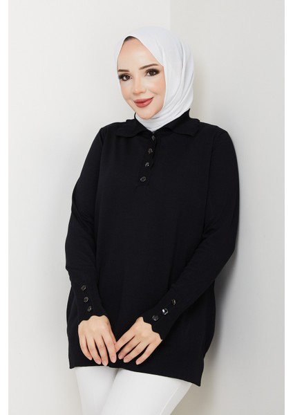 Kadın Taş Detaylı Merserize Triko Tunik -PMK462 fırsatları