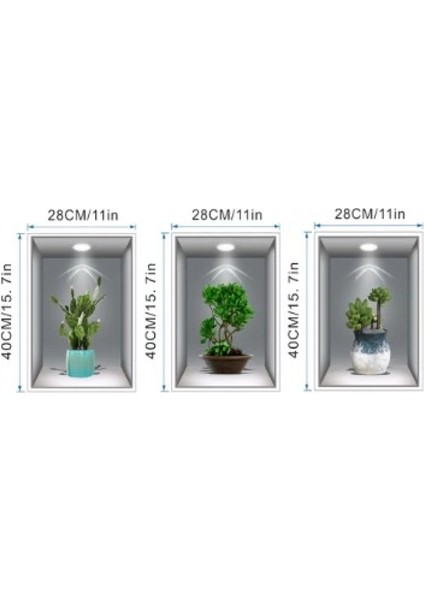 3D Çiçek Vazo Duvar Sticker 3 lü Set GRİ Fon (4887) fiyatları