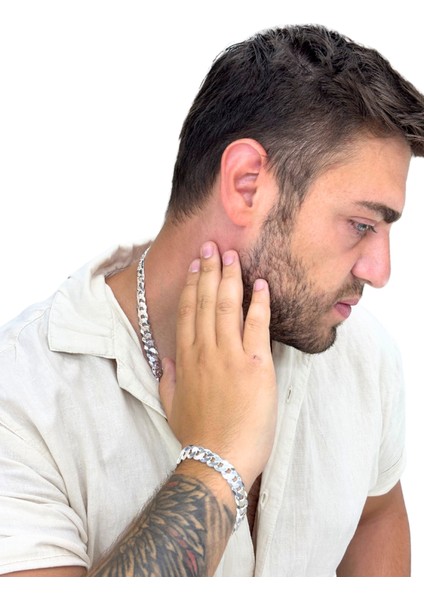 Gurmet Gümüş Zincir Bileklik – 11 mm Kalınlık fiyatları