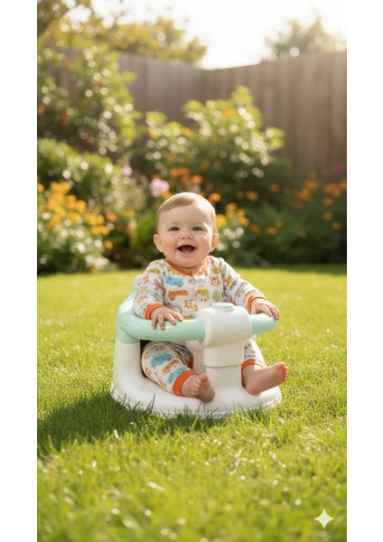 Önden Açılır Bebek Banyo & Mama Oturağı Mint Yeşili