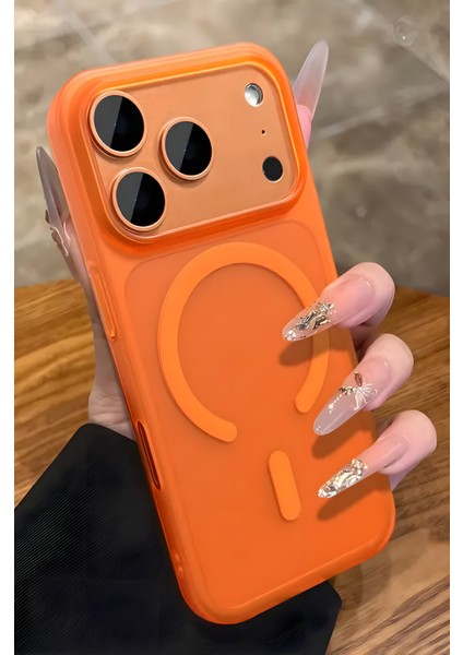 iPhone 17 Pro Max Uyumlu Mat Transparan Saydam Sert Darbe Korumalı Magsafe Kılıf