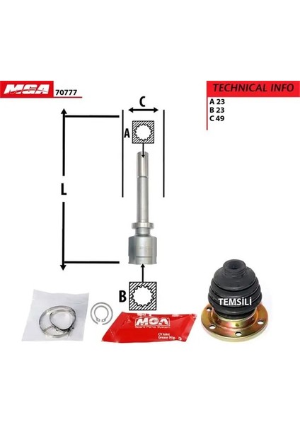 70777 Sag Ic Aks Kafasi 8200613828