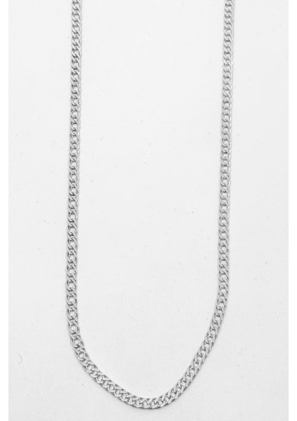 Ince Ezme Gurmet Gümüş Zincir Kolye 40CM