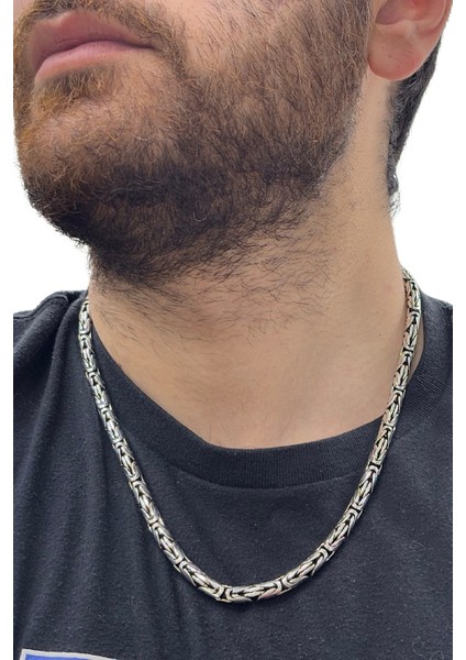 Kalın Gümüş Kral Zincir 54CM modelleri