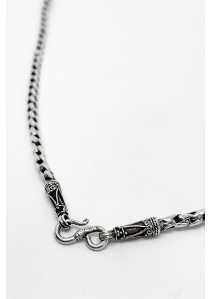 Tilki Kuyruğu Gümüş Zincir Kolye Model2 45CM fiyatları