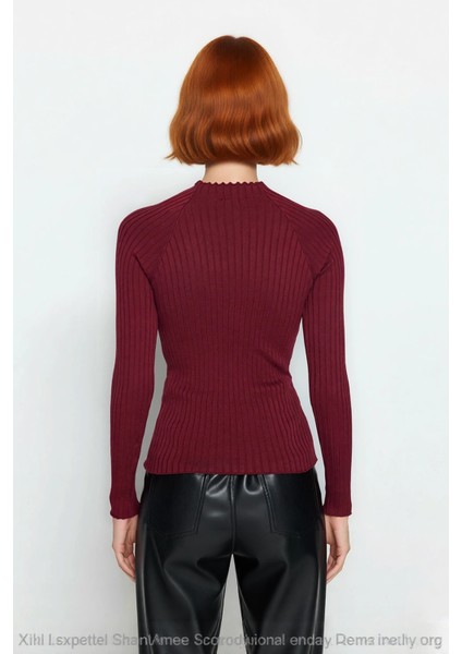 Kadın Basic Siluet Uzun Kol Triko Kazak Modern Dik Yaka Aksesuar Detaylı Gündüz Gece Kaliteli fiyatları