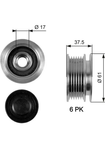 OAP7072 Alternator Kasnagi A6021500060 A6041500060 A6041500360